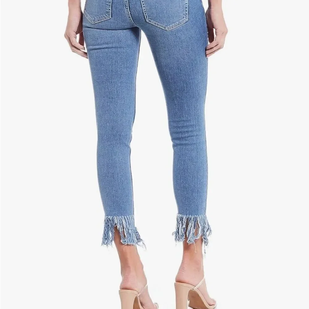 Free People We The Free Great Heights Frayed Skinny Jeans Size 25